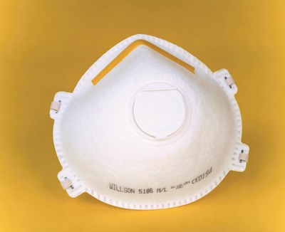 Feinstaubfiltermaske Willson 5186 mit biegsamem Nasenbgel wei